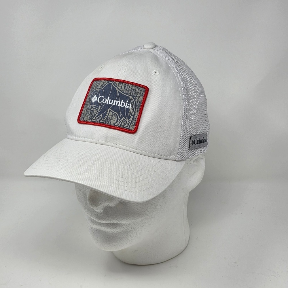 Columbia Buffalo Patch White/Red Mesh Unisex Fitted Hat Cap Size‎ S/M Outdoors